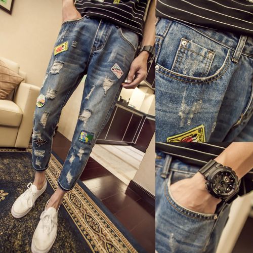 Jeans pour adolescent pieds Slim RIDECELLS en coton été - Ref 1461909