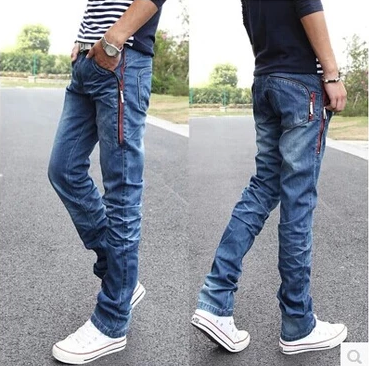 Jeans pour adolescent pieds Slim en coton été - Ref 1461911