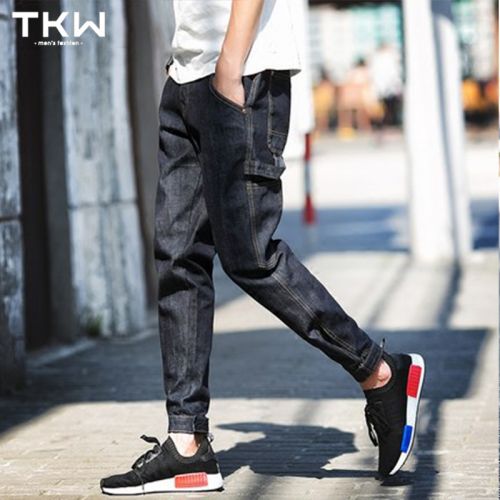 Jeans pour jeunesse pieds Slim en coton printemps - Ref 1461916