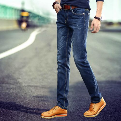 Jeans pour jeunesse pieds Slim en coton hiver - Ref 1461947