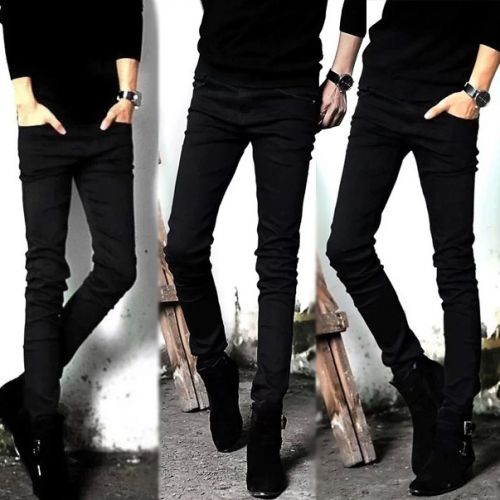 Jeans pour adolescent pieds Slim en coton automne - Ref 1461960