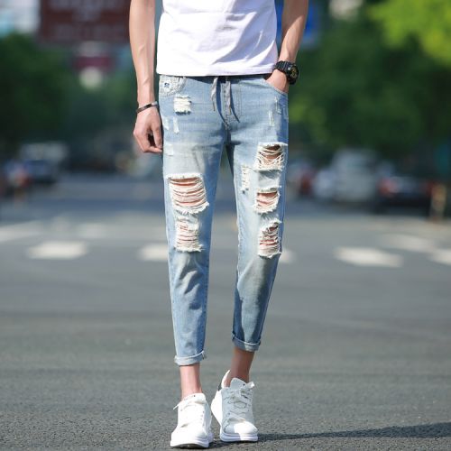 Jeans pour adolescent pieds Slim en CVC automne - Ref 1461966