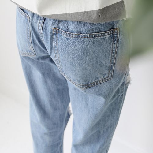 Jeans pour jeunesse pieds Slim été - Ref 1462013