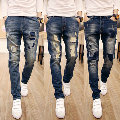 Jeans pour adolescent Sarouel en coton Quatre saisons - Ref 1462022