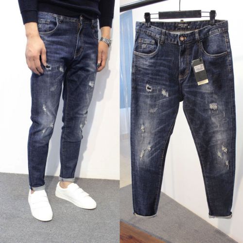 Jeans pour jeunesse pieds Slim en coton automne - Ref 1462047