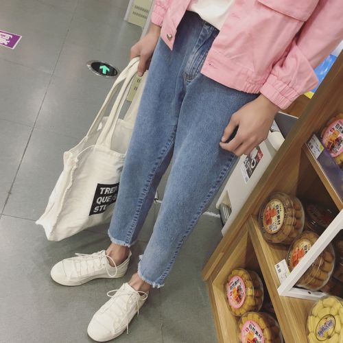 Jeans pour jeunesse pieds Slim en coton été - Ref 1462063