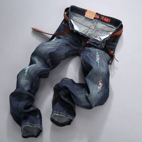 Jeans pour jeunesse coupe droite en coton été - Ref 1462101
