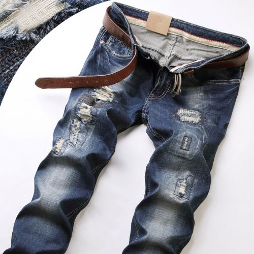 Jeans pour jeunesse coupe droite en coton été - Ref 1462107