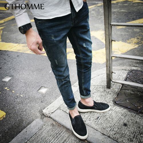 Jeans pour jeunesse pieds Slim GTHOMME en coton été - Ref 1462122
