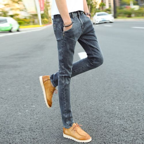 Jeans pour adolescent pieds Slim en coton Quatre saisons - Ref 1462128