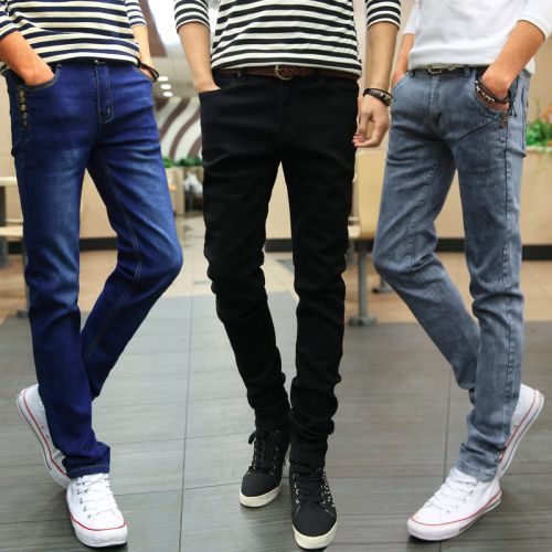 Jeans pour adolescent pieds Slim en coton automne - Ref 1462141