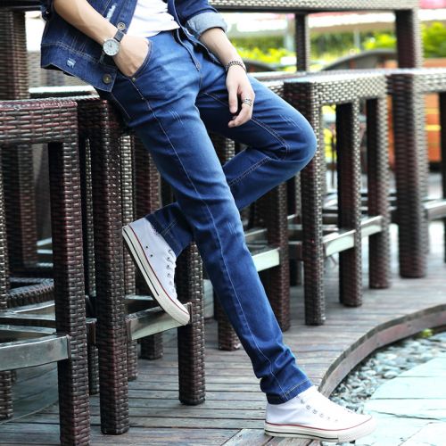 Jeans pour adolescent pieds Slim KEIDENLION en coton été - Ref 1462143