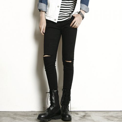 Jeans pour adolescent pieds Slim en coton Quatre saisons - Ref 1462155