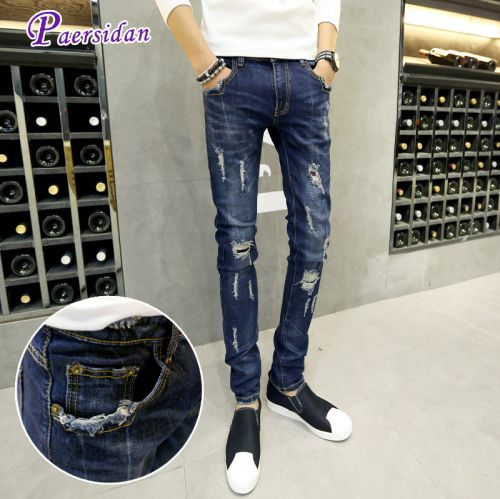Jeans pour jeunesse pieds Slim en coton été - Ref 1462167