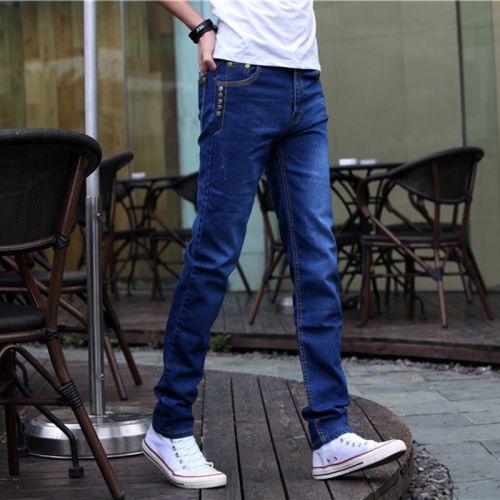 Jeans pour adolescent pieds Slim en coton automne - Ref 1462171