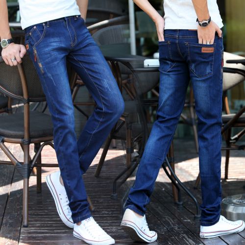 Jeans pour adolescent pieds Slim JEANS en coton automne - Ref 1462176