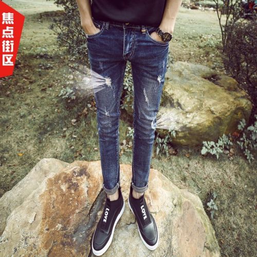Jeans pour adolescent pieds Slim en CVC Quatre saisons - Ref 1462182