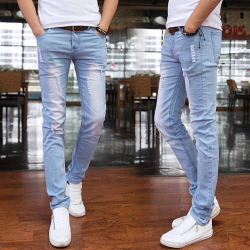 Jeans pour adolescent pieds Slim été - Ref 1462191