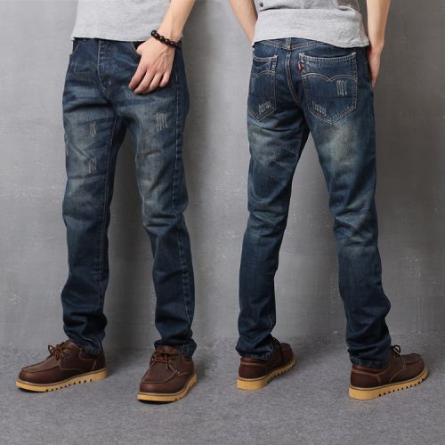 Jeans pour jeunesse coupe droite coton, polyester nouvelle fibre Quatre saisons - Ref 1462201
