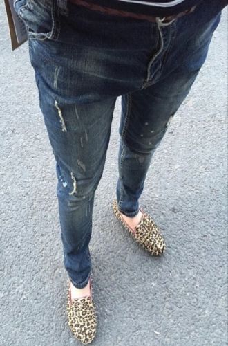 Jeans pour jeunesse pieds Slim en coton Quatre saisons - Ref 1462238