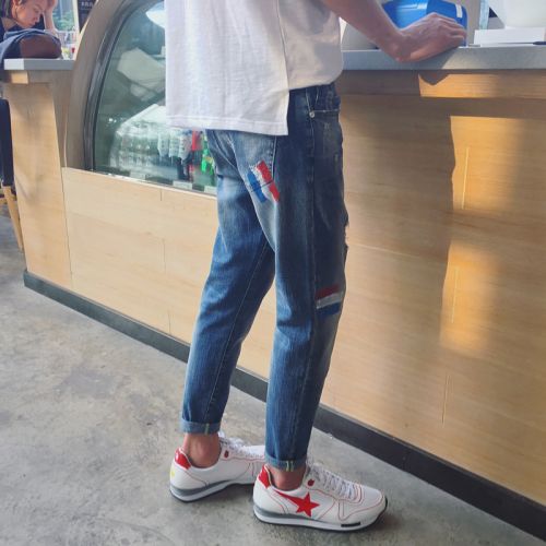 Jeans pour adolescent Sarouel en coton été - Ref 1462250