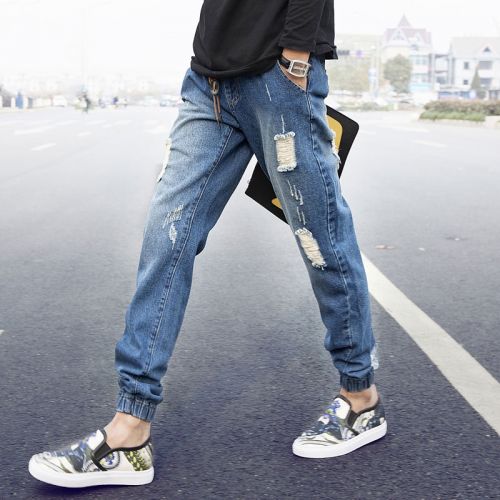 Jeans pour grands chantiers pieds Slim de coton, fibres polyester automne - Ref 1462253