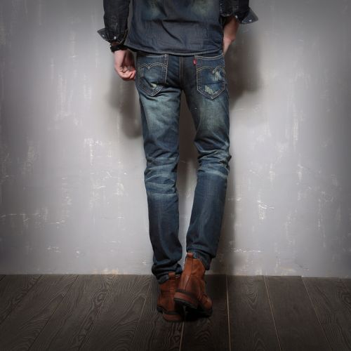 Jeans pour adolescent coupe droite JEANS en coton Quatre saisons - Ref 1462269