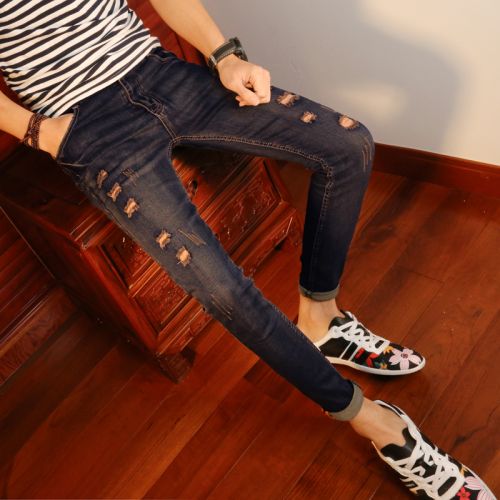 Jeans pour adolescent pieds Slim été - Ref 1462279