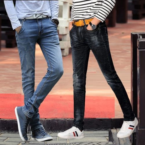 Jeans pour adolescent pieds Slim JEANS en coton automne - Ref 1462292