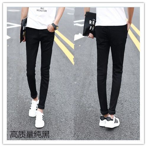 Jeans pour adolescent pieds Slim en coton Quatre saisons - Ref 1462300