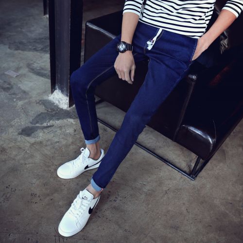 Jeans pour adolescent pieds Slim JEANS en coton automne - Ref 1462366