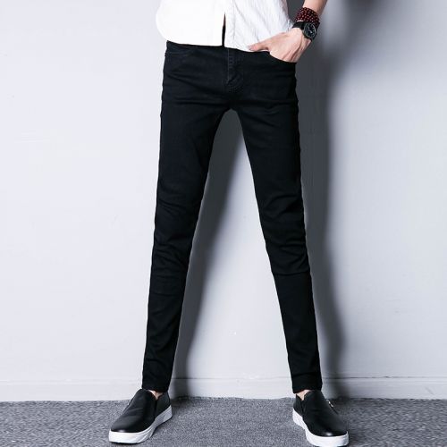 Jeans pour jeunesse pieds Slim en coton Quatre saisons - Ref 1462375
