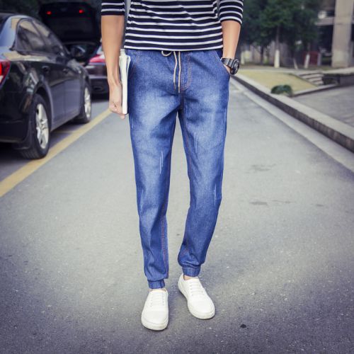 Jeans pour jeunesse pieds Slim en coton automne - Ref 1462384