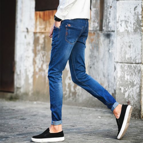 Jeans pour adolescent pieds Slim en coton automne - Ref 1462402