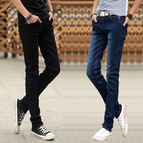 Jeans pour jeunesse pieds Slim en coton Quatre saisons - Ref 1462408