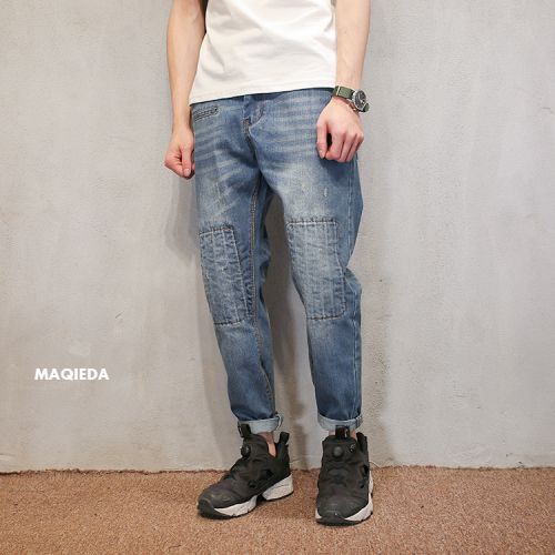 Jeans pour jeunesse pieds Slim en coton Quatre saisons - Ref 1462411