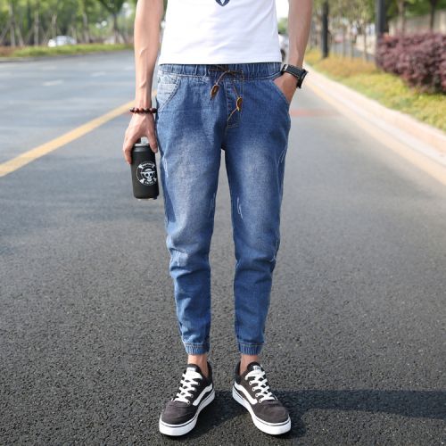 Jeans pour jeunesse pieds Slim en coton Quatre saisons - Ref 1462426