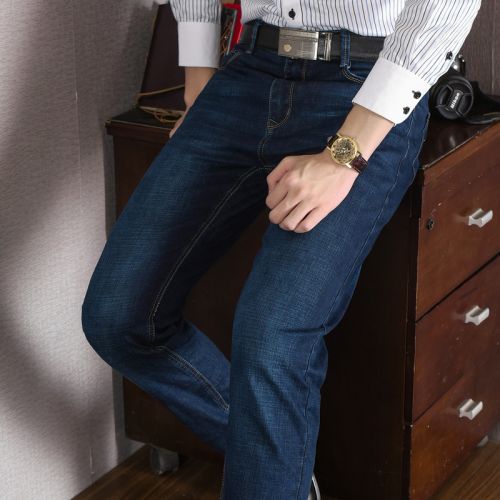 Jeans pour jeunesse coupe droite en coton automne - Ref 1462440