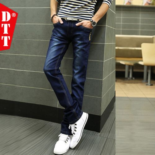 Jeans pour adolescent pieds Slim en coton été - Ref 1462448