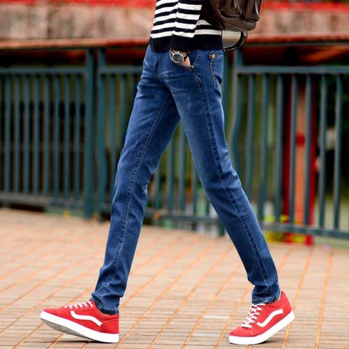 Jeans pour adolescent pieds Slim en coton Quatre saisons - Ref 1462468