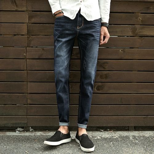 Jeans pour adolescent pieds Slim en coton automne - Ref 1462507