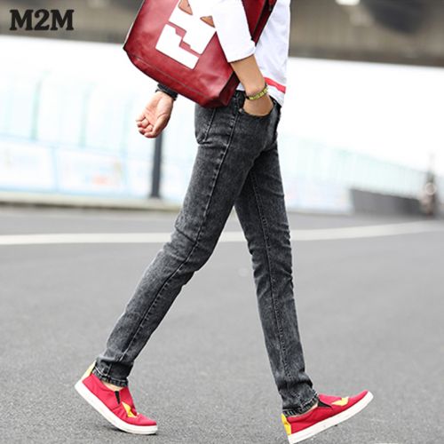 Jeans pour adolescent pieds Slim M2MONLINE en coton automne - Ref 1462536