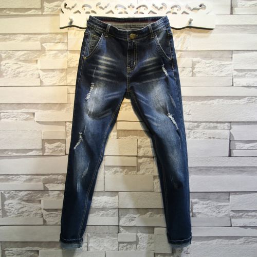 Jeans pour adolescent pieds Slim en coton Quatre saisons - Ref 1462541