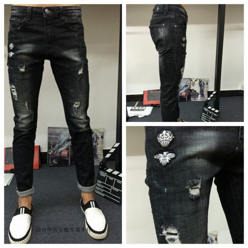 Jeans pour jeunesse pieds Slim en coton automne - Ref 1462545
