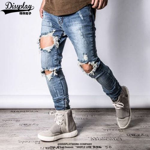 Jeans pour jeunesse pieds Slim DISSPLAYWORK en coton Quatre saisons - Ref 1462554