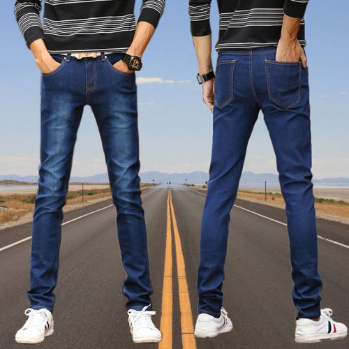 Jeans pour adolescent pieds Slim en coton Quatre saisons - Ref 1462566