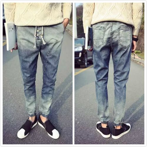 Jeans pour adolescent Sarouel en coton Quatre saisons - Ref 1462584