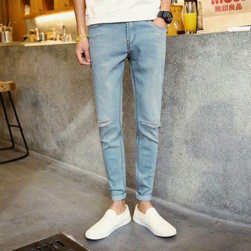 Jeans pour jeunesse pieds Slim été - Ref 1462609