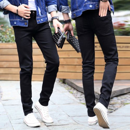 Jeans pour adolescent pieds Slim en coton automne - Ref 1462622