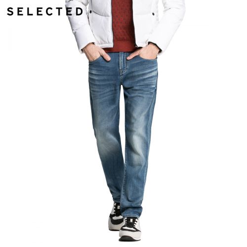 Jeans pour jeunesse pieds Slim SELECTED en coton hiver - Ref 1462624